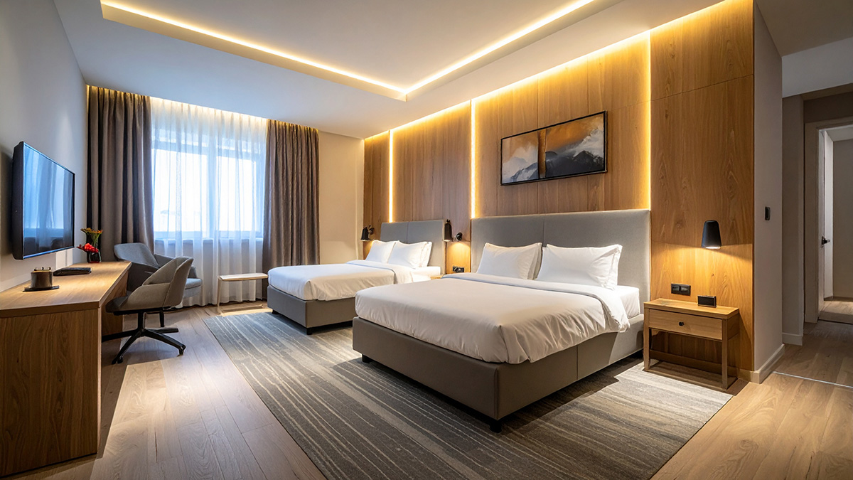 Oświetlenie LED do pokoju hotelowego